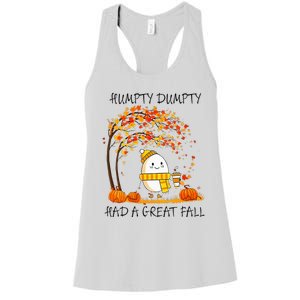 Had A Great Fall Funny Egg Thanksgiving Autumn Women's Racerback Tank