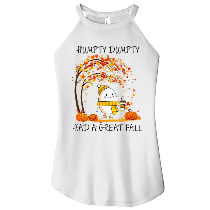 Had A Great Fall Funny Egg Thanksgiving Autumn Women's Perfect Tri Rocker Tank