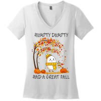 Had A Great Fall Funny Egg Thanksgiving Autumn Women's V-Neck T-Shirt