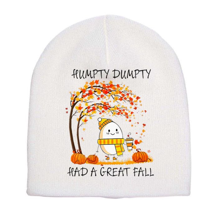 Had A Great Fall Funny Egg Thanksgiving Autumn Short Acrylic Beanie