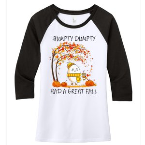 Had A Great Fall Funny Egg Thanksgiving Autumn Women's Tri-Blend 3/4-Sleeve Raglan Shirt