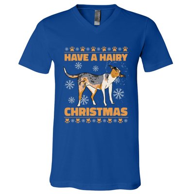 Have A Hairy Christmas Happy Dog Festival Cute Gift V-Neck T-Shirt