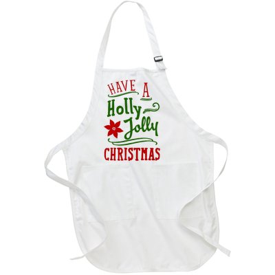 Have A Holly Jolly Christmas Full-Length Apron With Pockets