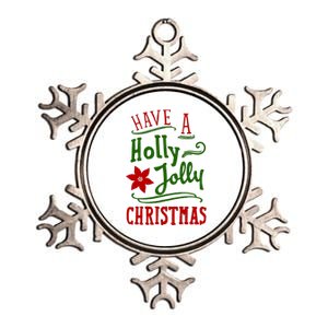 Have A Holly Jolly Christmas Metallic Star Ornament