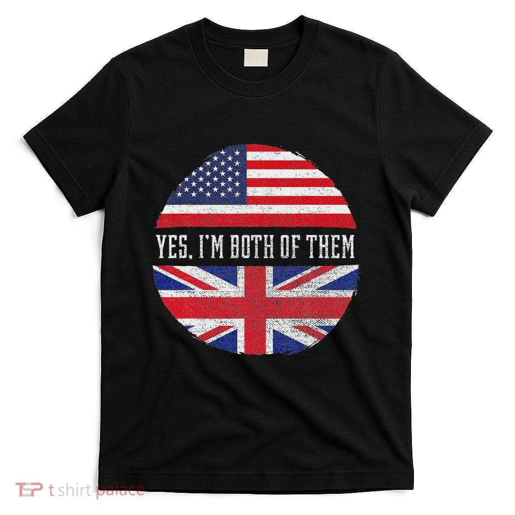 Half American Half British Usa Flag United Kingdom Heritage T-Shirt