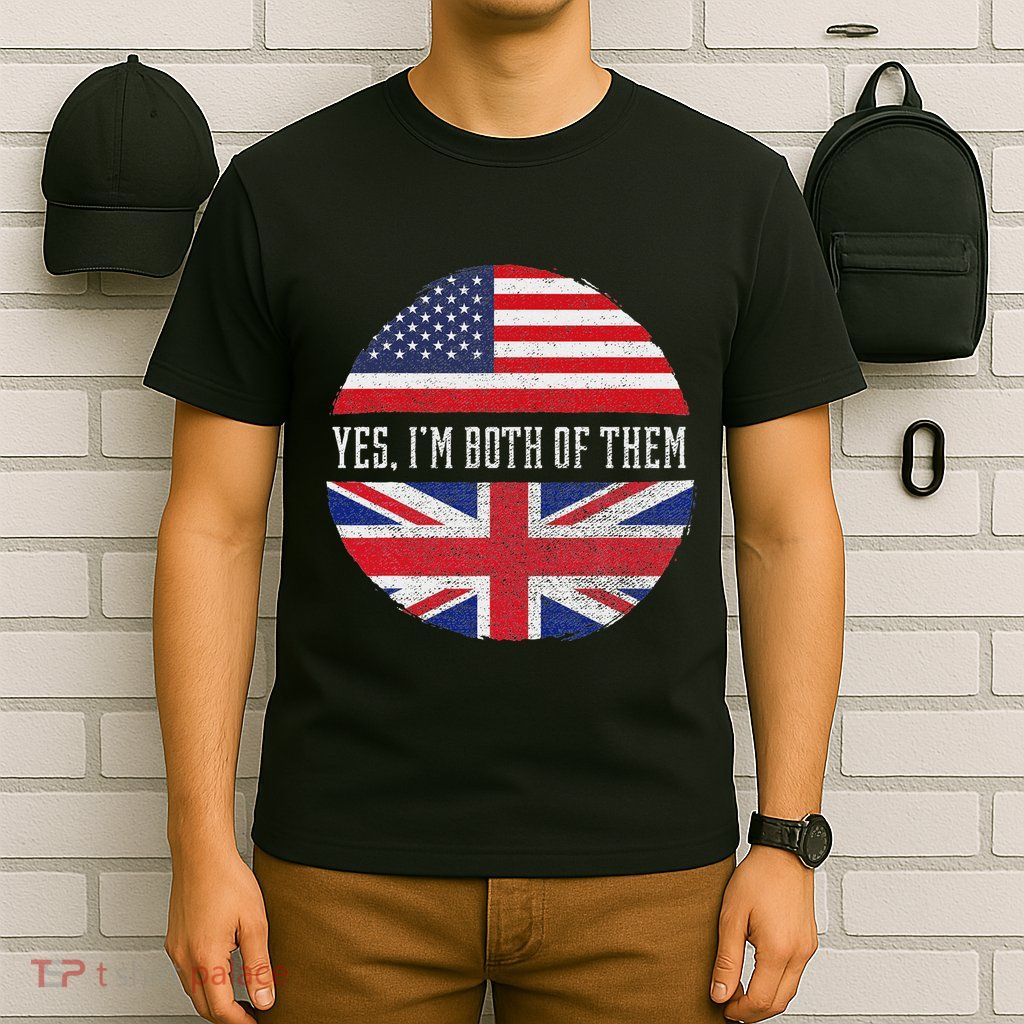 Half American Half British Usa Flag United Kingdom Heritage T-Shirt