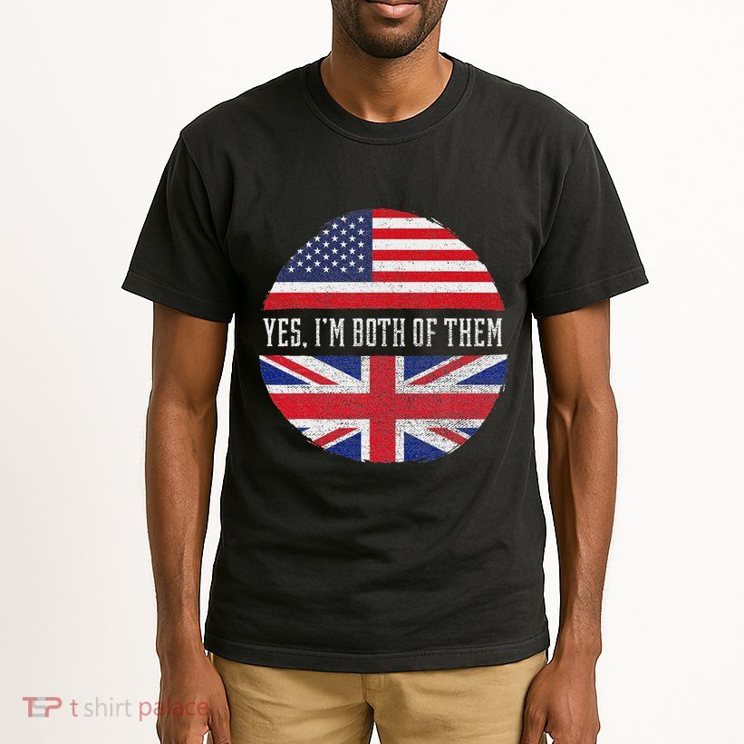 Half American Half British Usa Flag United Kingdom Heritage Tall T-Shirt