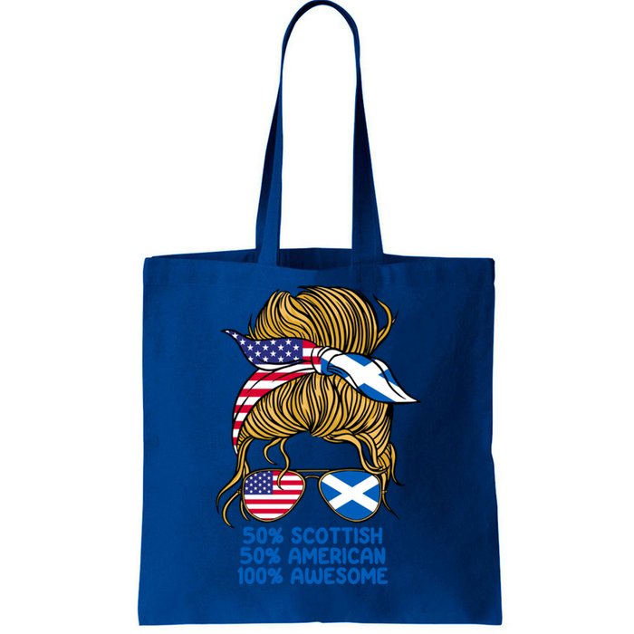 Half American Half Scottish Heritage Scotland Gift Tote Bag