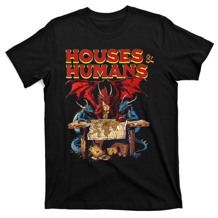 Houses And Humans Vintage Retro 90s Funny Gamer Gaming T-Shirt