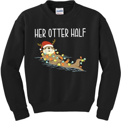 His And Her Christmas Funny Matching Couples Christmas Kids Sweatshirt