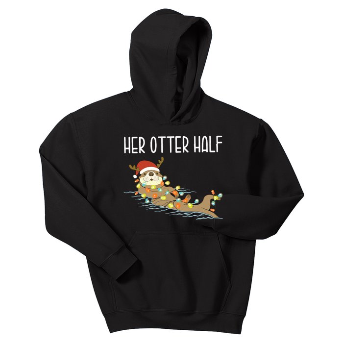 His And Her Christmas Funny Matching Couples Christmas Kids Hoodie