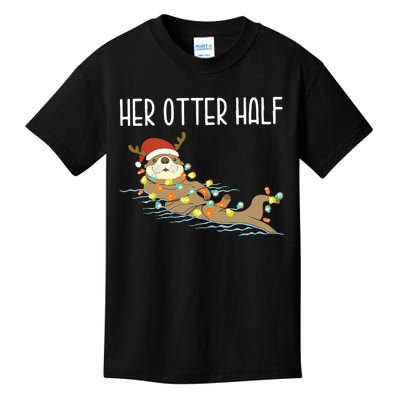 His And Her Christmas Funny Matching Couples Christmas Kids T-Shirt