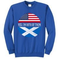 Half American Half Scottish Usa Flag Scotland Heritage Dna Gift Sweatshirt