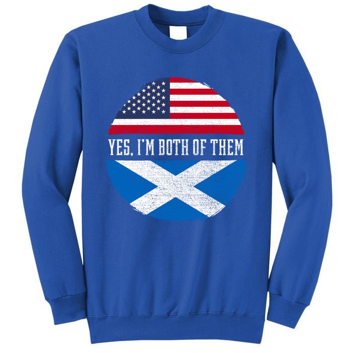 Half American Half Scottish Usa Flag Scotland Heritage Dna Gift Sweatshirt