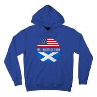 Half American Half Scottish Usa Flag Scotland Heritage Dna Gift Tall Hoodie