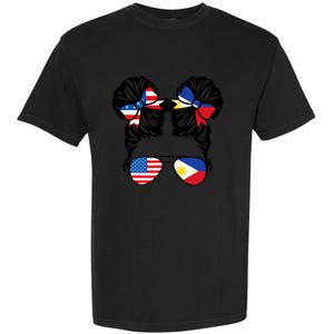 Half American Half Filipino USA Philippine Flag Patriot Garment-Dyed Heavyweight T-Shirt