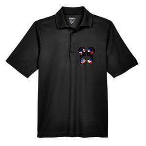 Half American Half Filipino USA Philippine Flag Patriot Men's Origin Performance Pique Polo