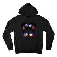 Half American Half Filipino USA Philippine Flag Patriot Hoodie