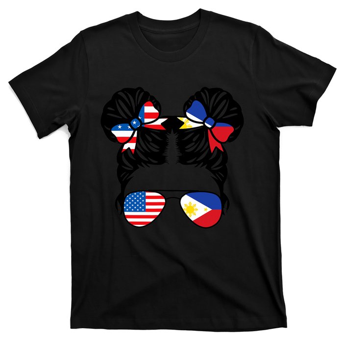 Half American Half Filipino USA Philippine Flag Patriot T-Shirt