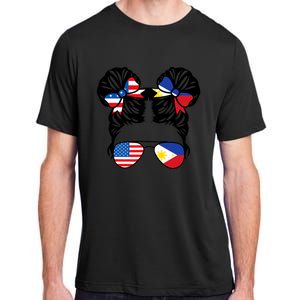 Half American Half Filipino USA Philippine Flag Patriot Adult ChromaSoft Performance T-Shirt