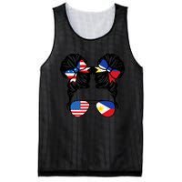 Half American Half Filipino USA Philippine Flag Patriot Mesh Reversible Basketball Jersey Tank