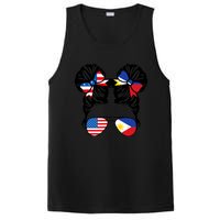 Half American Half Filipino USA Philippine Flag Patriot PosiCharge Competitor Tank