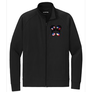 Half American Half Filipino USA Philippine Flag Patriot Stretch Full-Zip Cadet Jacket