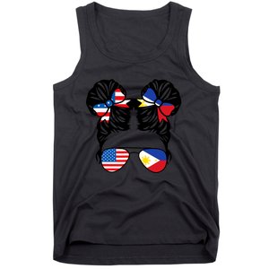 Half American Half Filipino USA Philippine Flag Patriot Tank Top