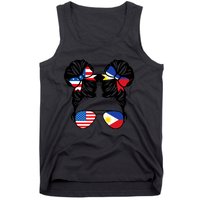 Half American Half Filipino USA Philippine Flag Patriot Tank Top