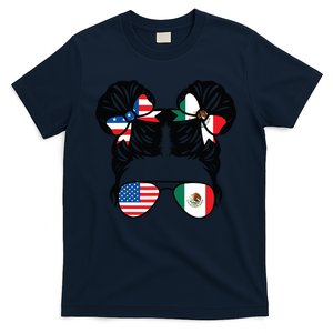 Half American Half Mexican Girl Usa Mexico Flag Patriot T-Shirt