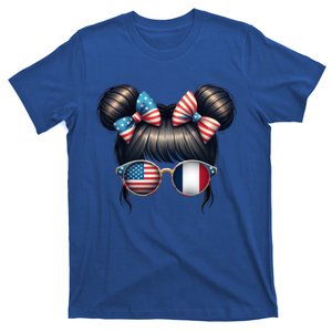 Half American Half French Usa France Flag Cool Gift T-Shirt