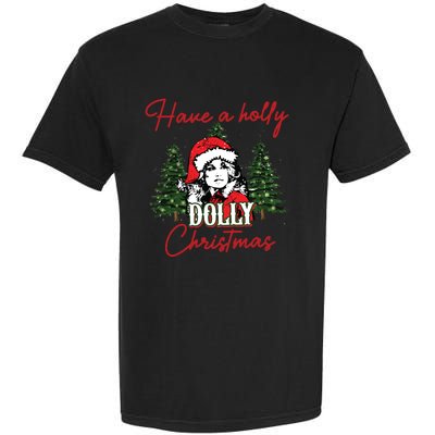 Have A Holly Dolly Christmas Retro Western Xmas Garment-Dyed Heavyweight T-Shirt