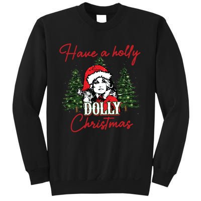 Have A Holly Dolly Christmas Retro Western Xmas Sweatshirt