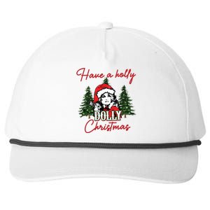 Have A Holly Dolly Christmas Retro Western Xmas Snapback Five-Panel Rope Hat