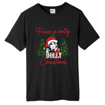 Have A Holly Dolly Christmas Retro Western Xmas Tall Fusion ChromaSoft Performance T-Shirt