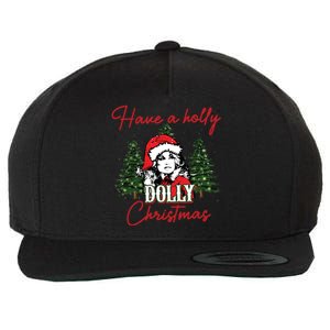 Have A Holly Dolly Christmas Retro Western Xmas Wool Snapback Cap