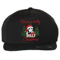 Have A Holly Dolly Christmas Retro Western Xmas Wool Snapback Cap