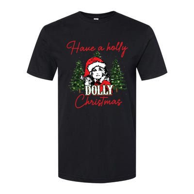 Have A Holly Dolly Christmas Retro Western Xmas Softstyle CVC T-Shirt