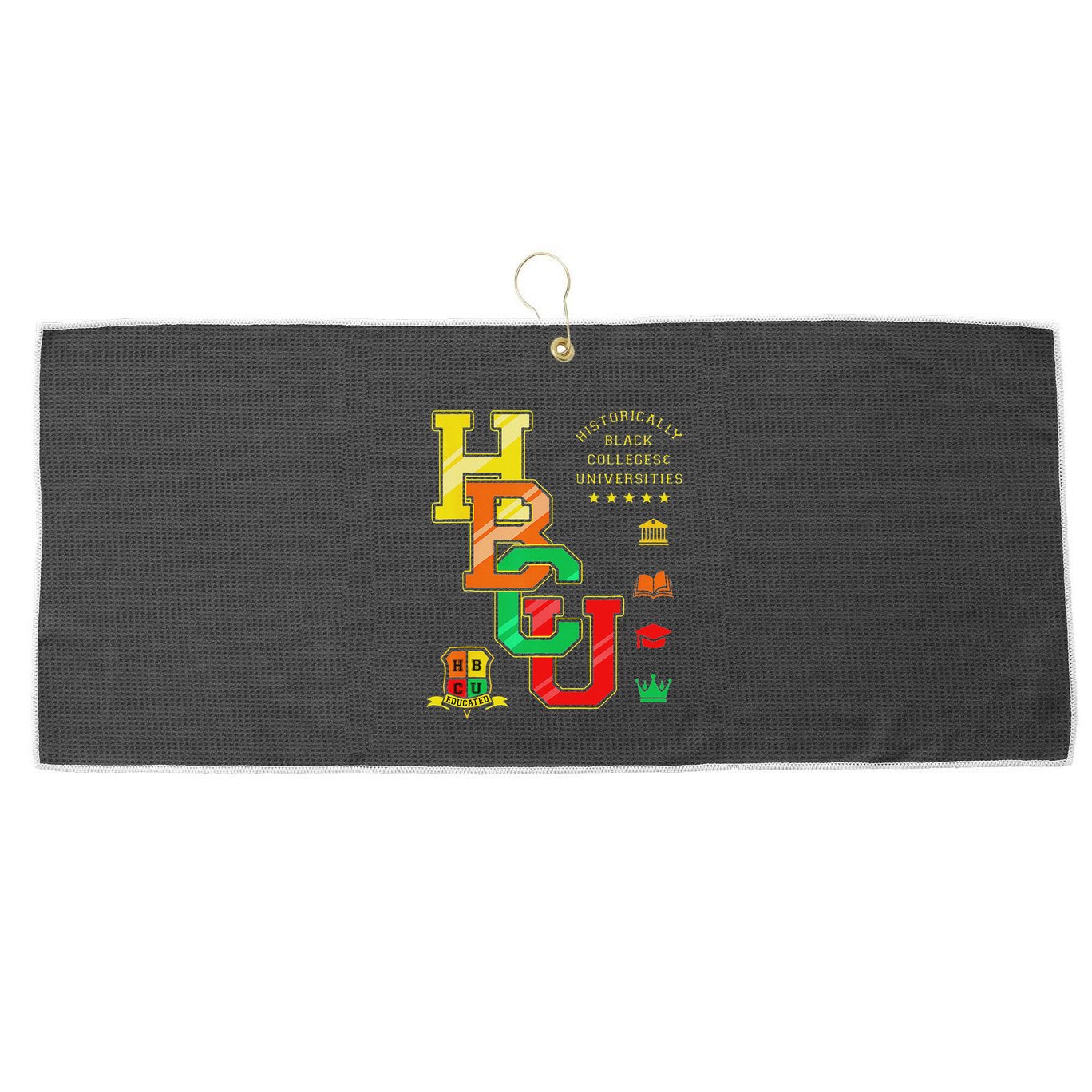 Hbcu Apparel Historically Black Colleges Universities Grad Large Microfiber Waffle Golf Towel