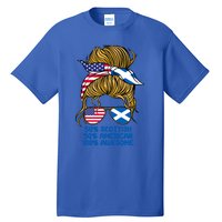 Half American Half Scottish Heritage Scotland Gift Tall T-Shirt