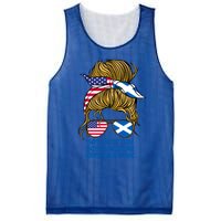 Half American Half Scottish Heritage Scotland Gift Mesh Reversible Basketball Jersey Tank