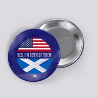 Half American Half Scottish Usa Flag Scotland Heritage Dna Funny Gift Button