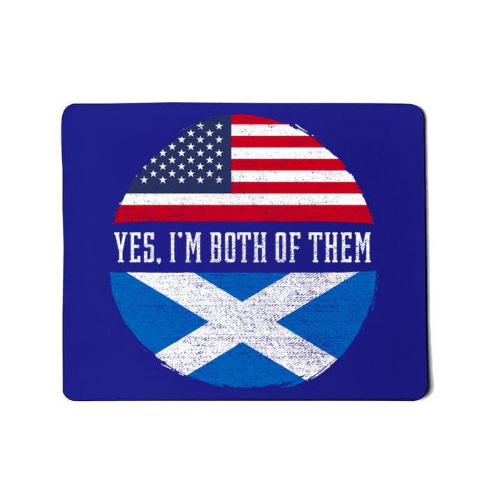 Half American Half Scottish Usa Flag Scotland Heritage Dna Funny Gift Mousepad