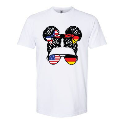 Half American Half German Girl USA Germany Flag Patriot Softstyle® CVC T-Shirt