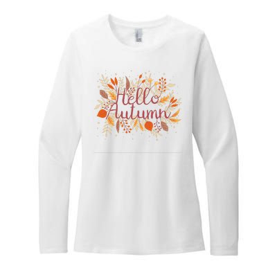 Hello Autumn Womens CVC Long Sleeve Shirt