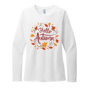 Hello Autumn Womens CVC Long Sleeve Shirt