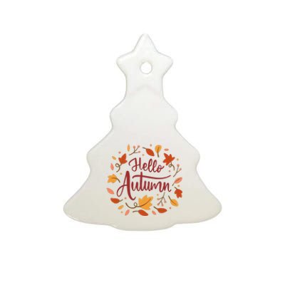 Hello Autumn Ceramic Tree Ornament