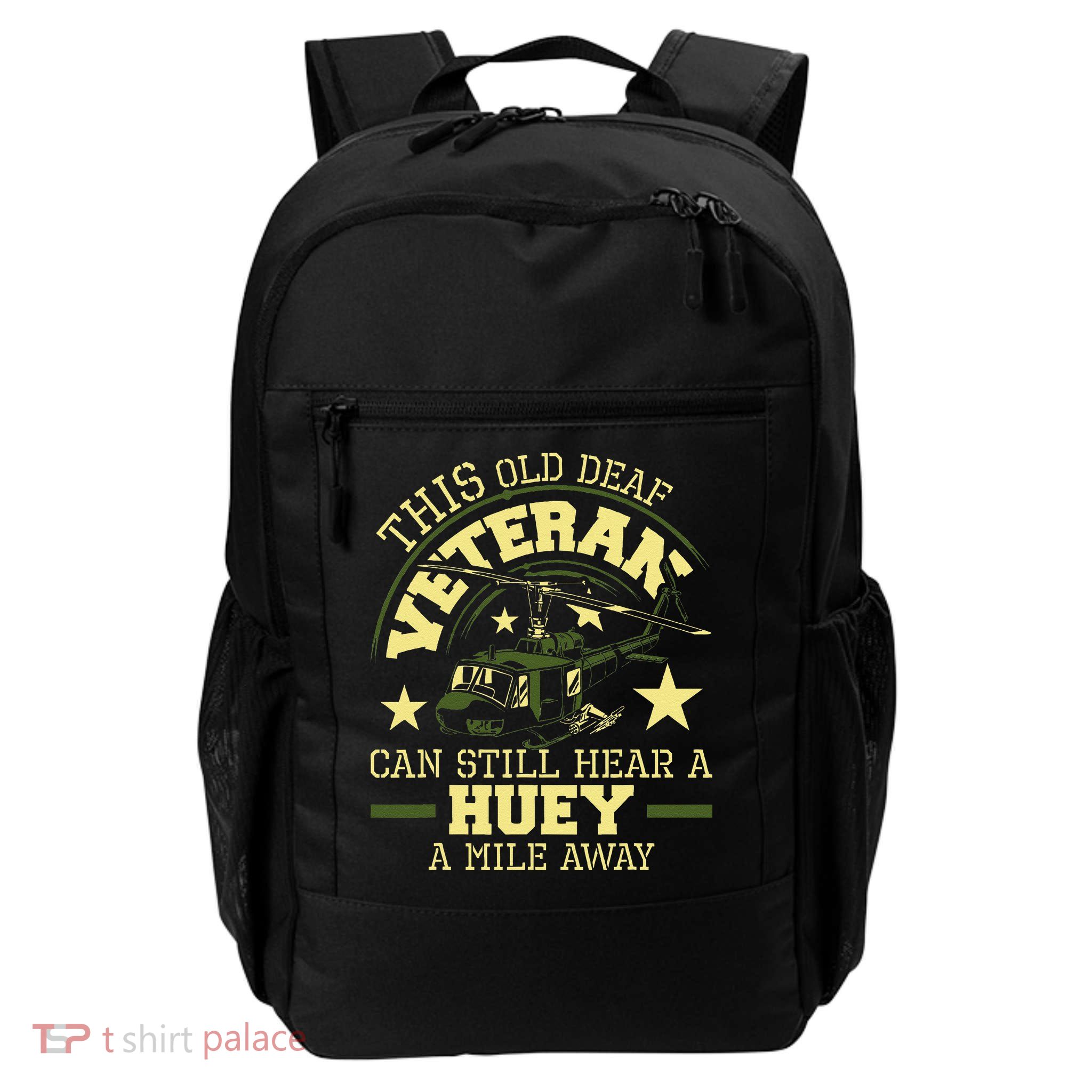 Hear A Huey A Mile Away Helicopter Pilot Vietnam Veteran Daily Commute Backpack