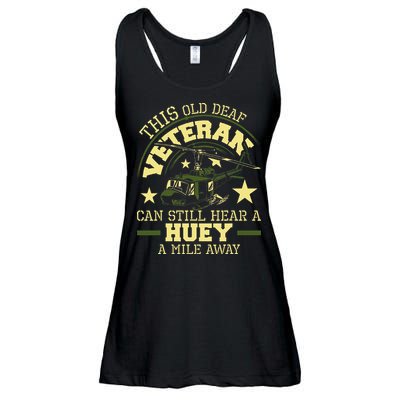 Hear A Huey A Mile Away Helicopter Pilot Vietnam Veteran Ladies Essential Flowy Tank