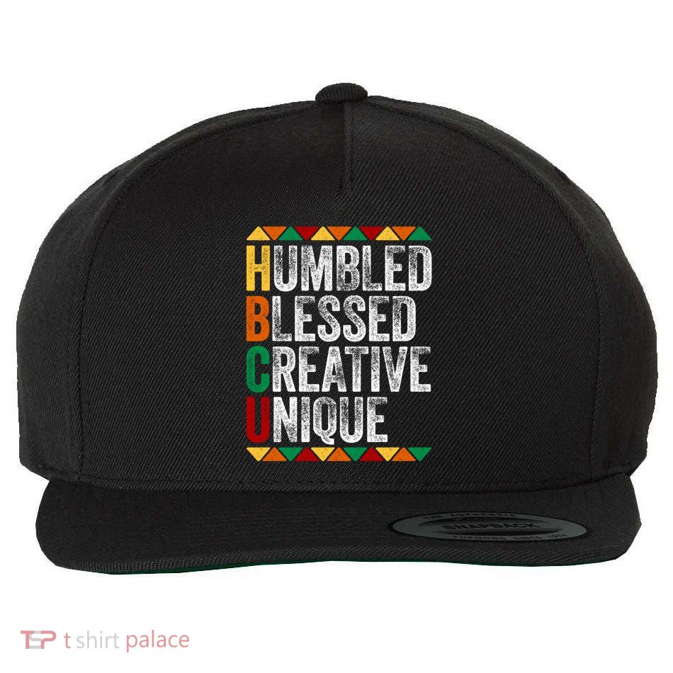 HBCU Abbreviations - HBCU Humbled Blessed Creative Unique Historical Wool Snapback Cap
